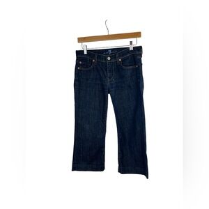 7 for all mankind dojo‎ crop dark wash cropped jeans size 27